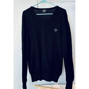 Vintage Polo Jeans Company Ralph Lauren V-Neck Sweater Sz Men’s Med Navy Cotton